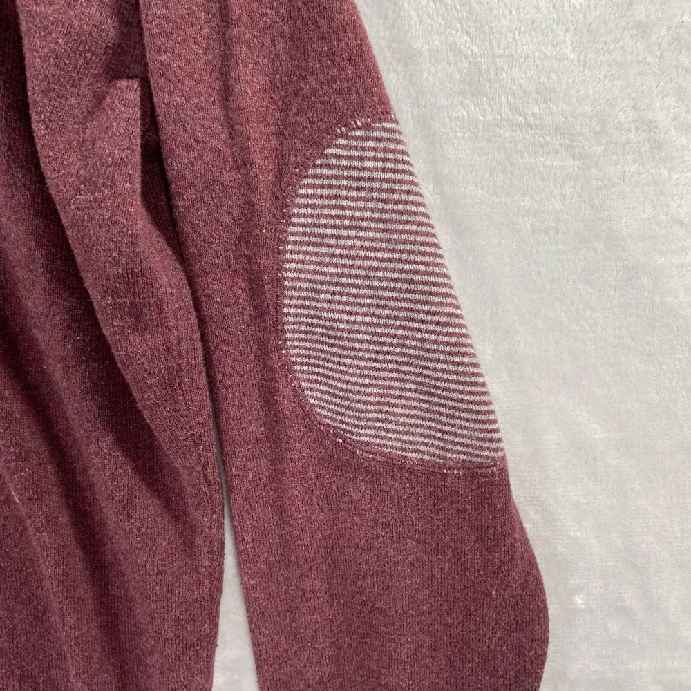 Linksoul Sweater Mens XL Pebble Beach Golf Cotton Cashmere Elbow Patches Red